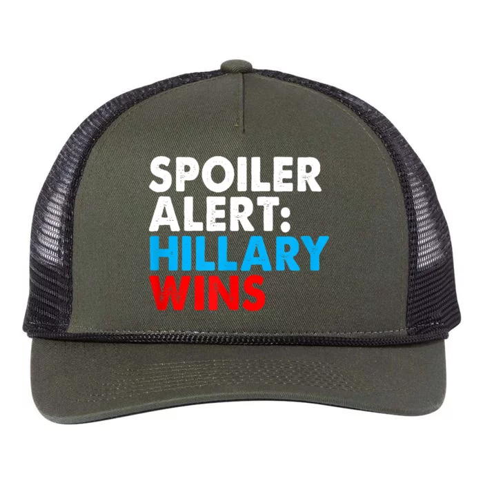 Spoiler Alert Hillary Wins Retro Rope Trucker Hat Cap