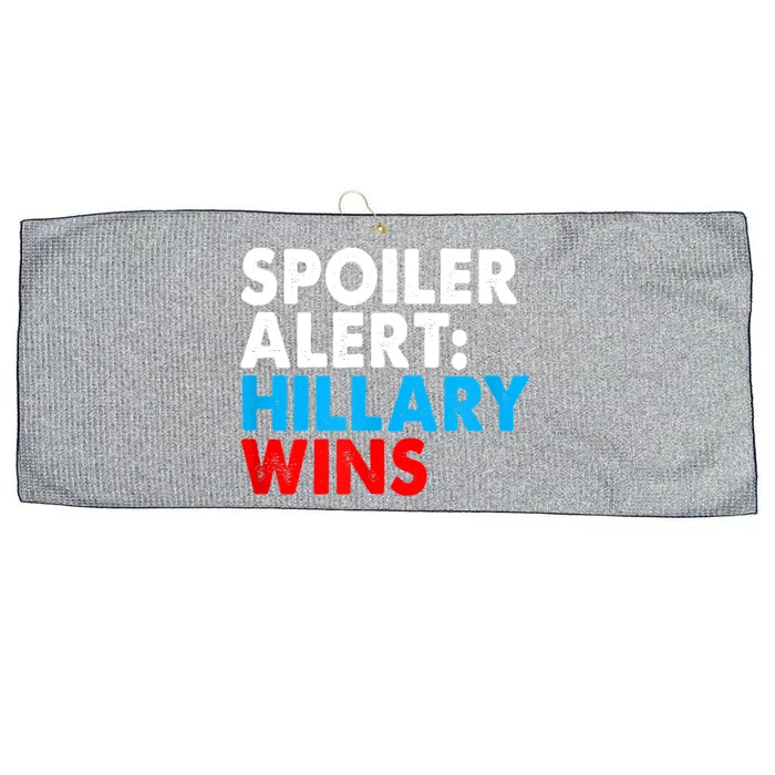 Spoiler Alert Hillary Wins Large Microfiber Waffle Golf Towel