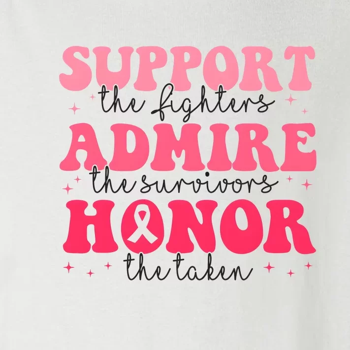 Support Admire Honor Breast Cancer Awareness Pink Ribbon Toddler Long Sleeve Shirt