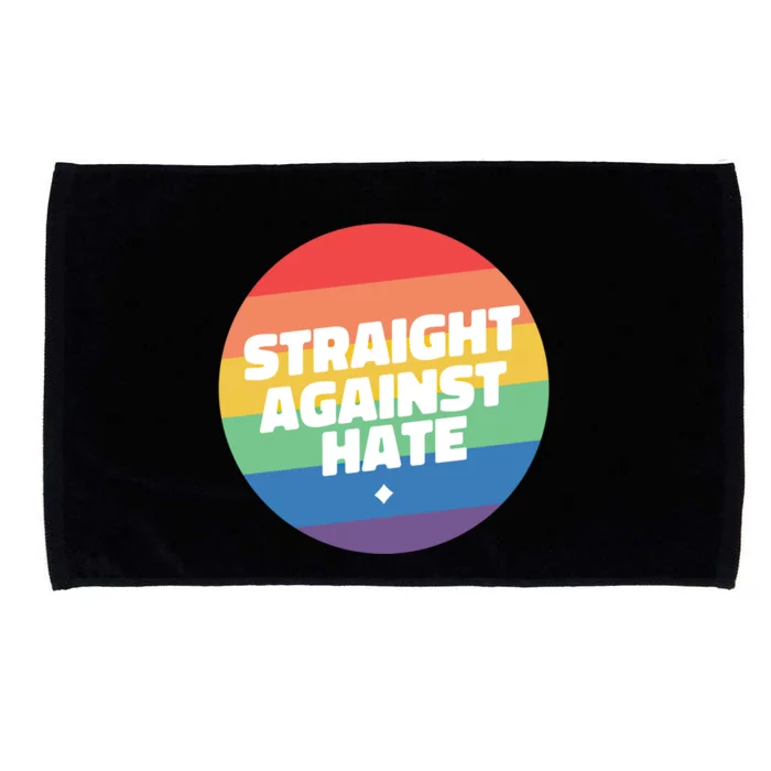 Straight Against Hate Cute Lgbtq Gift Microfiber Hand Towel