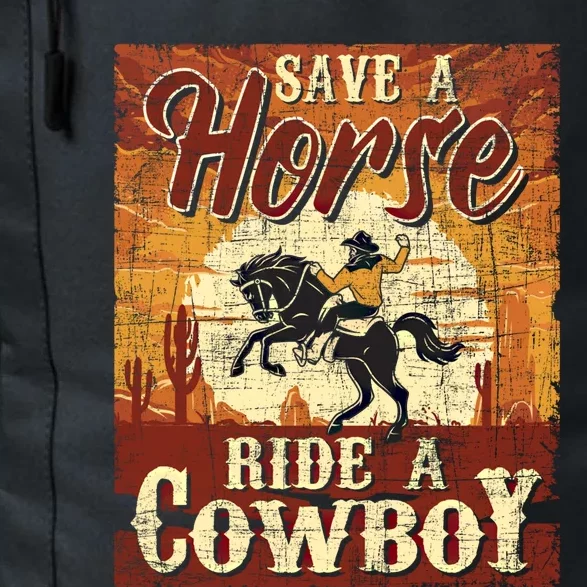 Save A Horse Gift Cow Cow Equestrian Calf Roping Lover Gift Daily Commute Backpack