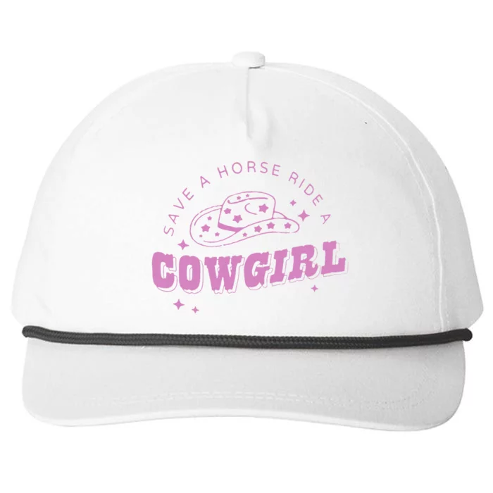 Save a Horse Ride a Cowgirl Lesbian Western Subtle Pride Snapback Five-Panel Rope Hat