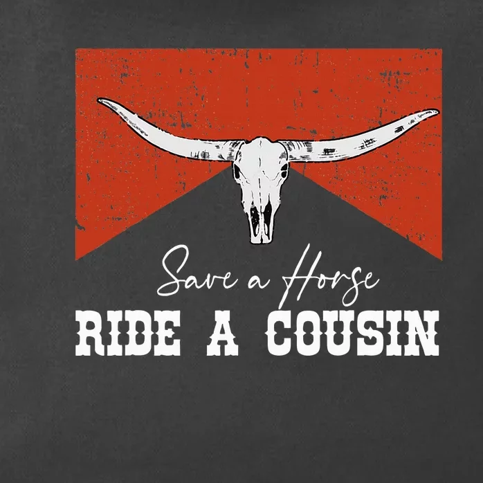 Save A Horse Ride A Cousin Bull Western Zip Tote Bag