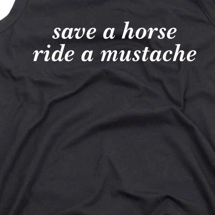 Save A Horse Ride A Mustache Tank Top