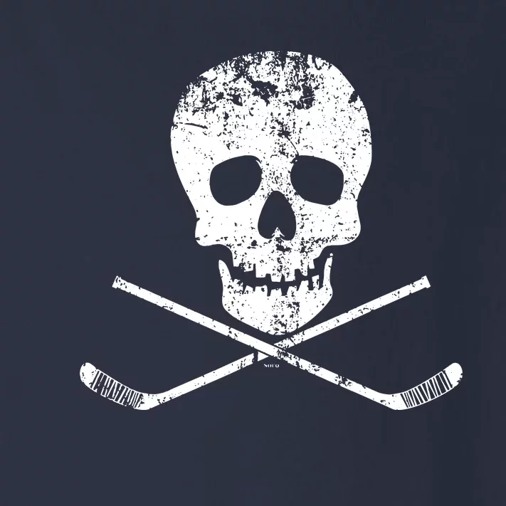 Skull And Hockey Stick Crossbones Hockey Skull Toddler Long Sleeve Shirt