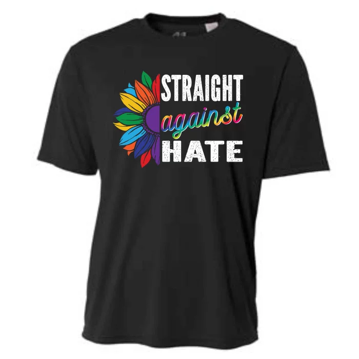 Straight Against Hate Pride Month Lgbtq Support Funny Gift Cooling Performance Crew T-Shirt