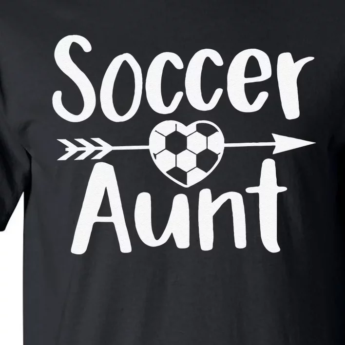 Soccer Aunt Heart Sport Lover Auntie Mother's Day Tall T-Shirt