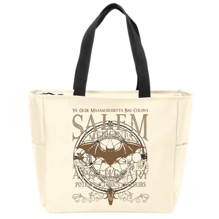 Salem Apothecary Halloween Zip Tote Bag