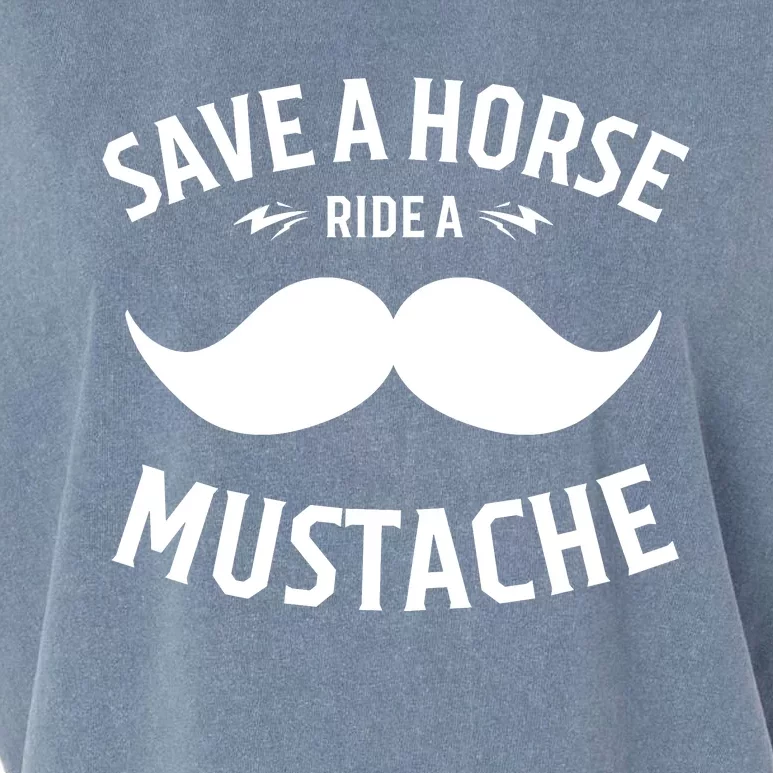 Save A Horse Ride A Mustache Cowboy Cowgirl Rodeo Lover Gift Garment-Dyed Women's Muscle Tee