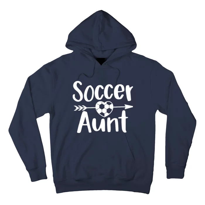 Soccer Aunt Heart Sport Lover Auntie Mothers Day Hoodie