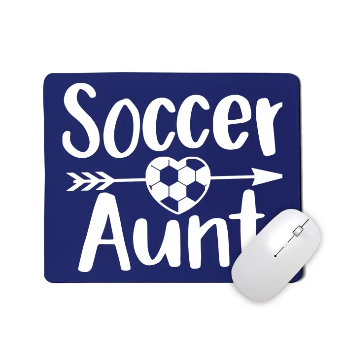 Soccer Aunt Heart Sport Lover Auntie Mothers Day Mousepad