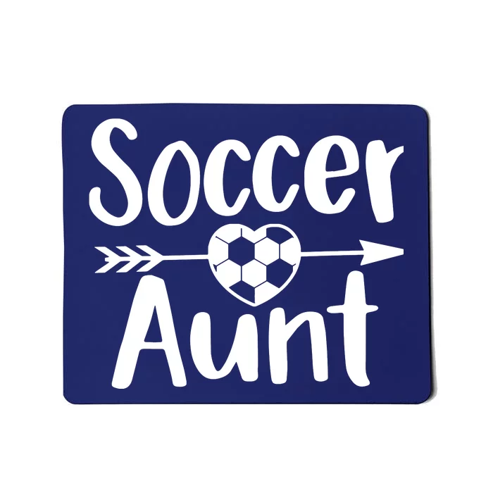 Soccer Aunt Heart Sport Lover Auntie Mothers Day Mousepad