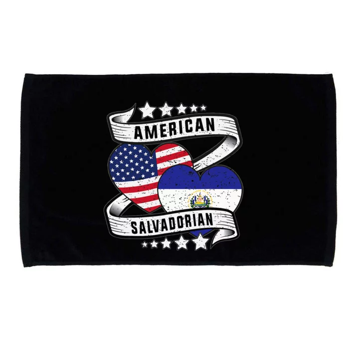 Salvadoran American Half American Half El Salvador Microfiber Hand Towel