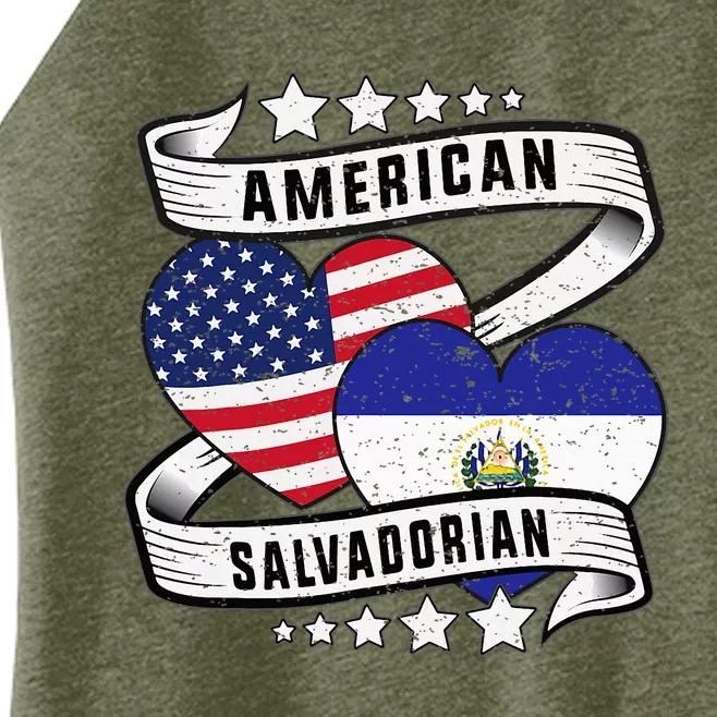 Salvadoran American Half American Half El Salvador Women’s Perfect Tri Rocker Tank