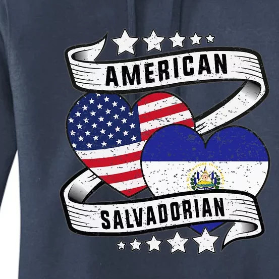 Salvadoran American Half American Half El Salvador Women's Pullover Hoodie