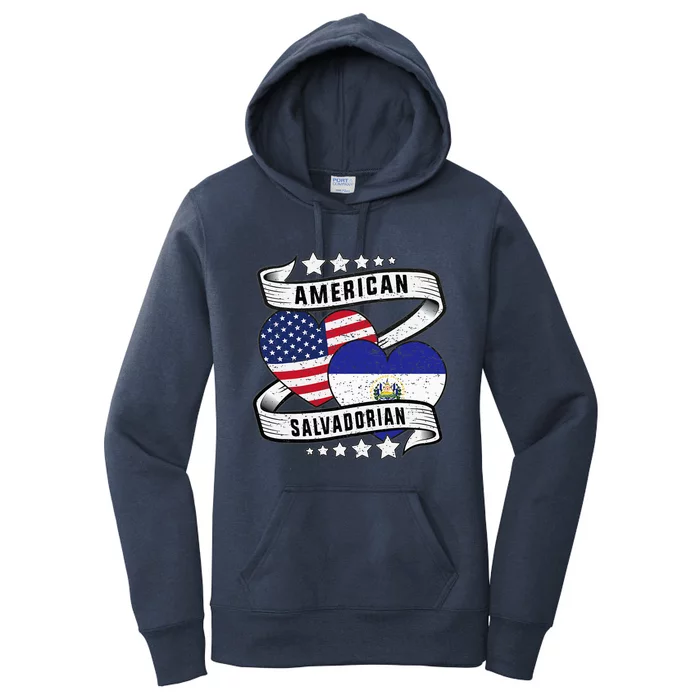 Salvadoran American Half American Half El Salvador Women's Pullover Hoodie