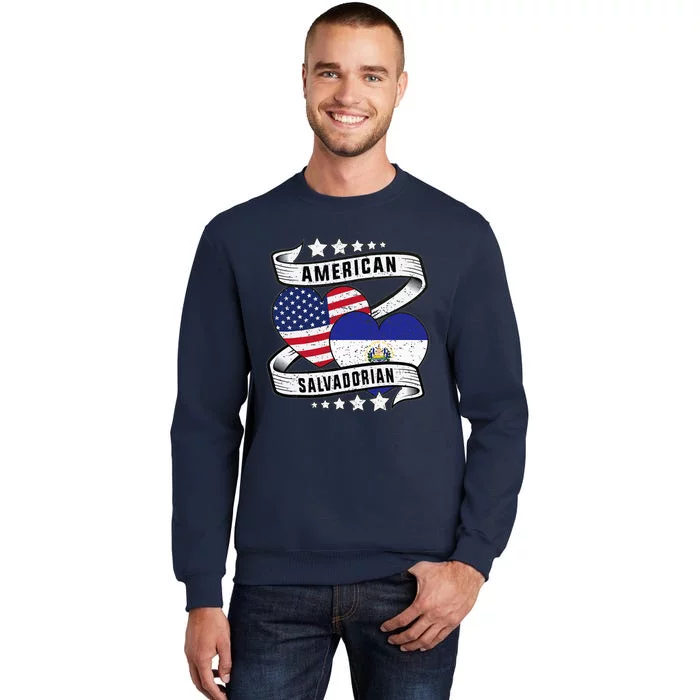 Salvadoran American Half American Half El Salvador Tall Sweatshirt