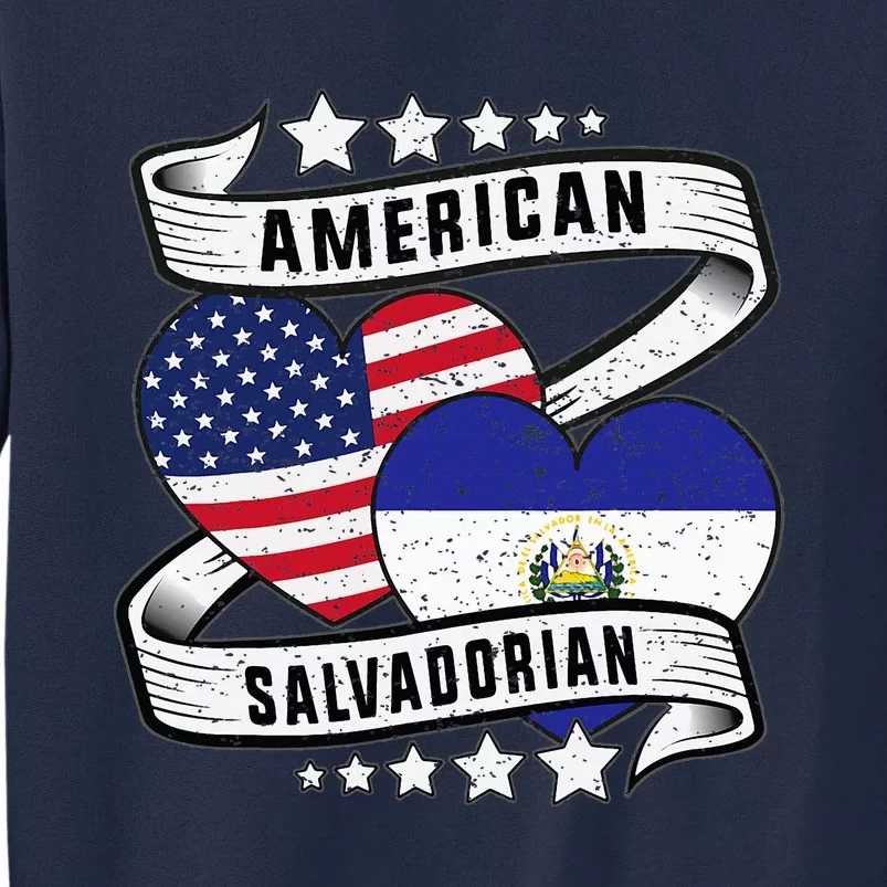 Salvadoran American Half American Half El Salvador Tall Sweatshirt