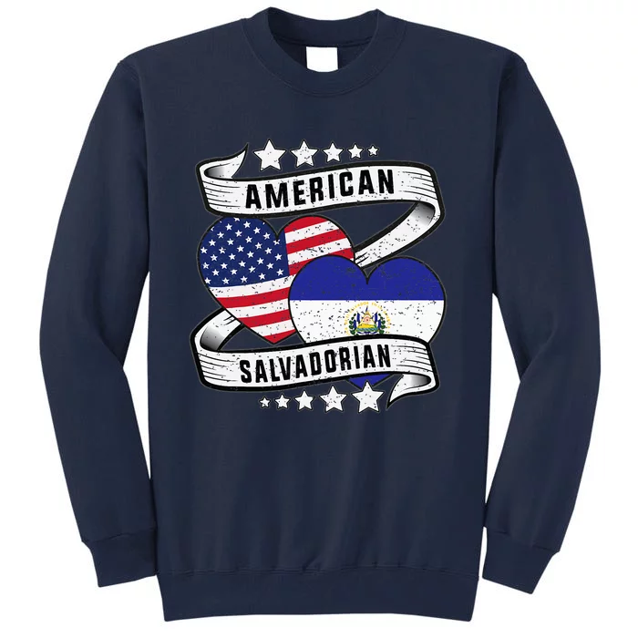 Salvadoran American Half American Half El Salvador Tall Sweatshirt