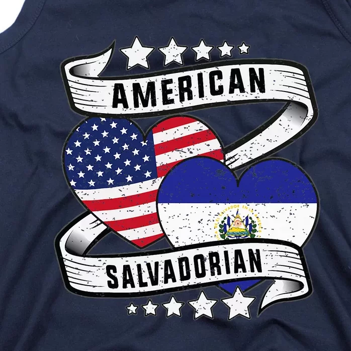 Salvadoran American Half American Half El Salvador Tank Top