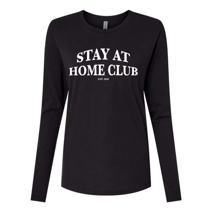 Stay At Home Club Womens Cotton Relaxed Long Sleeve T-Shirt