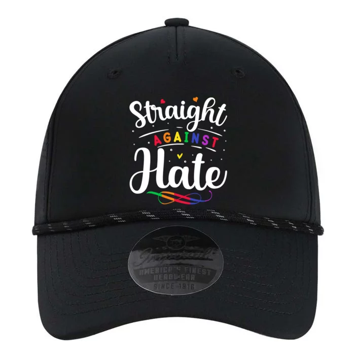 Straight Against Hate Lgbt Support Quote Great Gift Performance The Dyno Cap