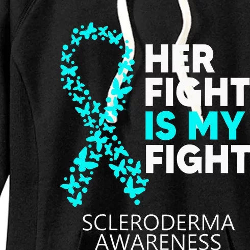 Scleroderma Awareness Her Fight is my Fight Disease Women's Fleece Hoodie