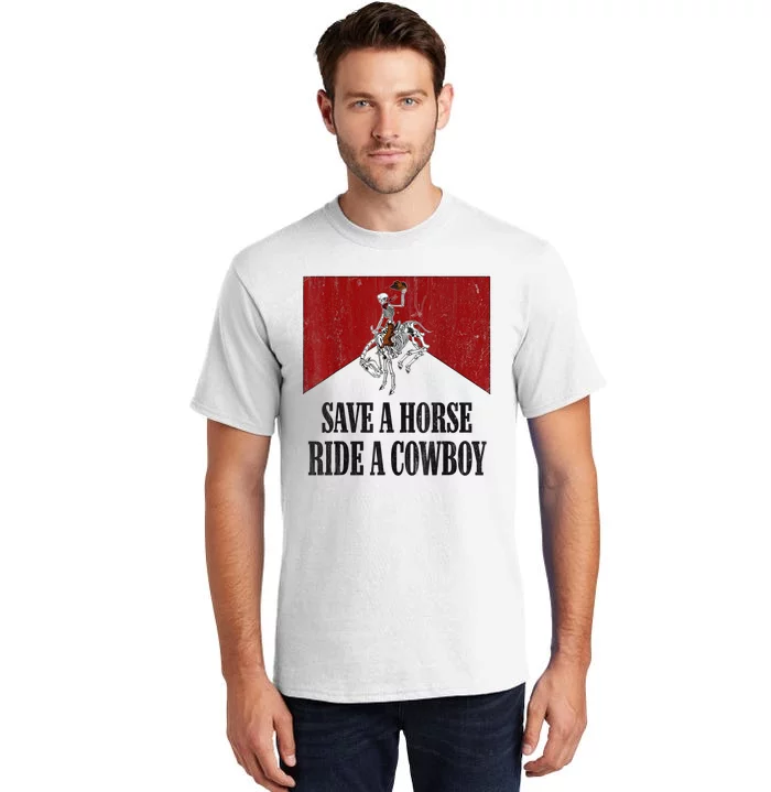 Save A Horse Ride A Cowboy Skeleton Western Country Tall T-Shirt