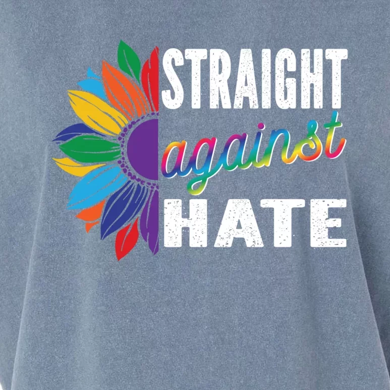 Straight Against Hate Pride Month Lgbtq Support Gift Garment-Dyed Women's Muscle Tee