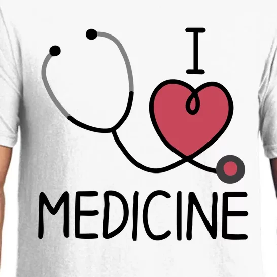 Stethoscope And Heart I Love Medicine Gift Pajama Set