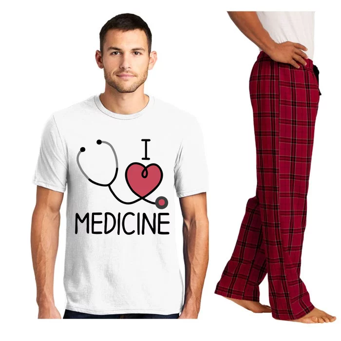 Stethoscope And Heart I Love Medicine Gift Pajama Set