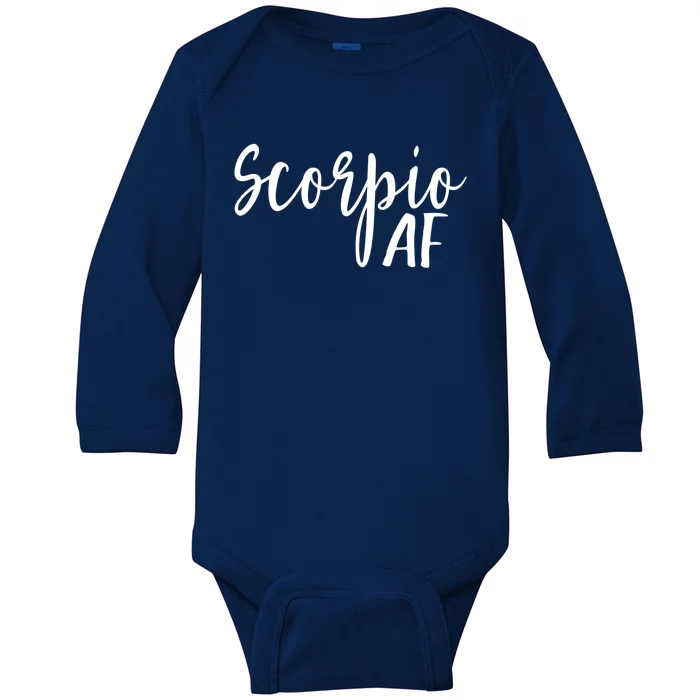 Scorpio Af Horoscope Zodiac Astrology Sign Gift Baby Long Sleeve Bodysuit