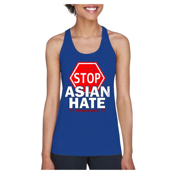 Stop Asian Hate Social Justice Gift Women's Racerback Tank