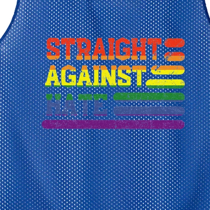 Straight Against Hate Gift Mesh Reversible Basketball Jersey Tank