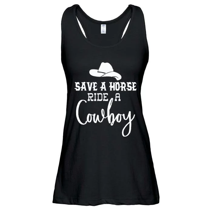 Save A Horse Ride A Cowboy Save A Horse Ride A Cowboy Ladies Essential Flowy Tank