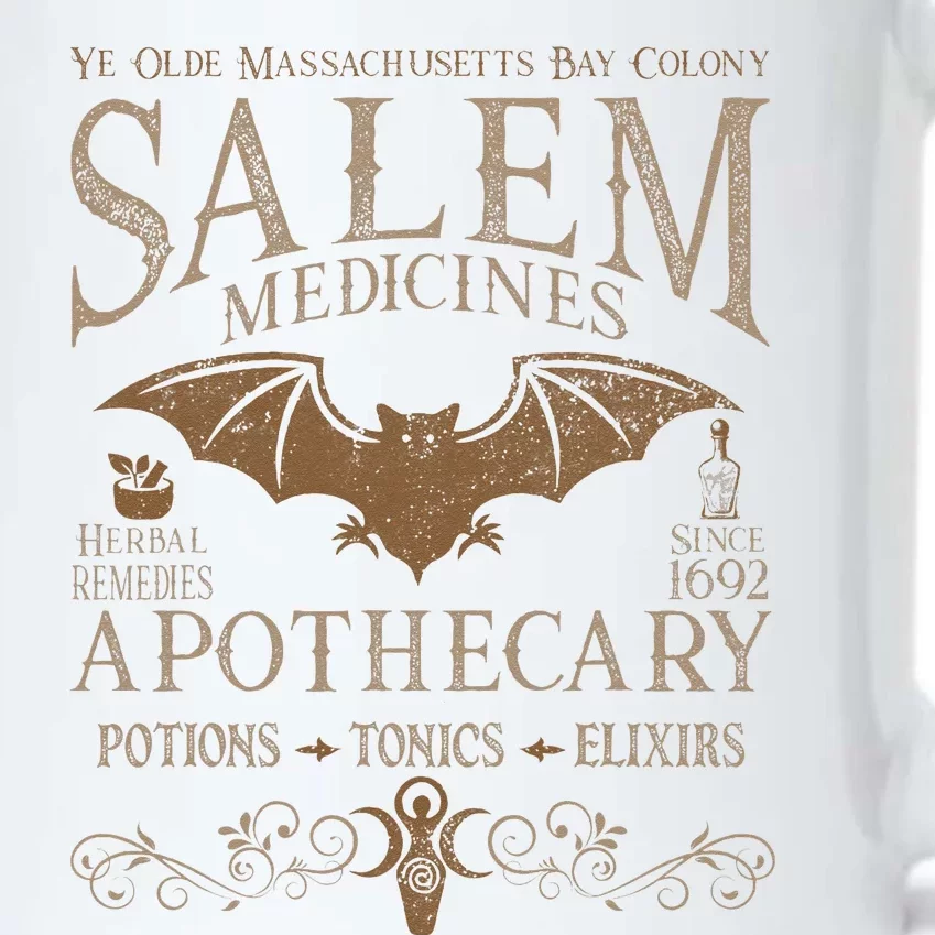 Salem Apothecary Herbalist Witch Wiccan Beige Bat Black Color Changing Mug