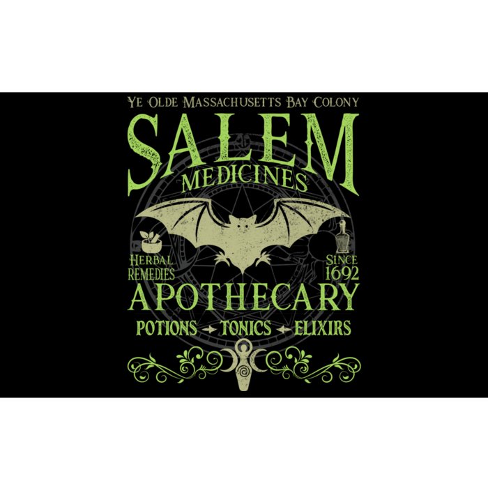 Salem Apothecary Herbalist Witch Wiccan Green Bat Bumper Sticker