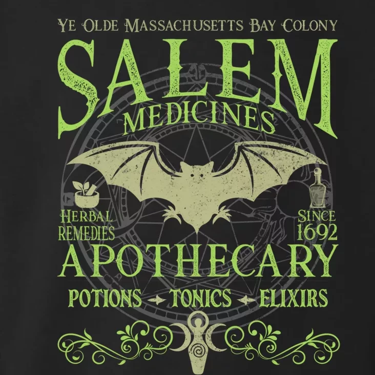 Salem Apothecary Herbalist Witch Wiccan Green Bat Toddler Hoodie