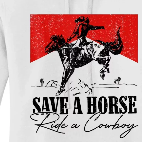 Save A Horse Ride A Cowboy Skeleton Country Skull Western Women's Pullover Hoodie