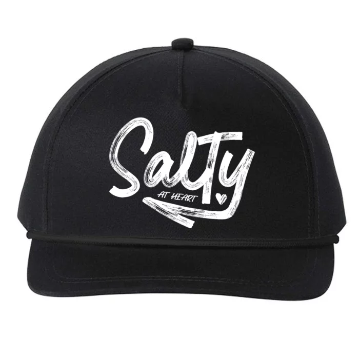 Salty at Heart Ocean Child Soul Wave Sea Love Home Fun Snapback Five-Panel Rope Hat