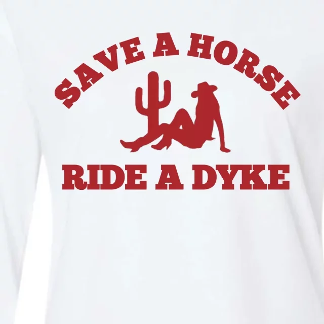 Save A Horse Ride A Dyke Womens Cotton Relaxed Long Sleeve T-Shirt