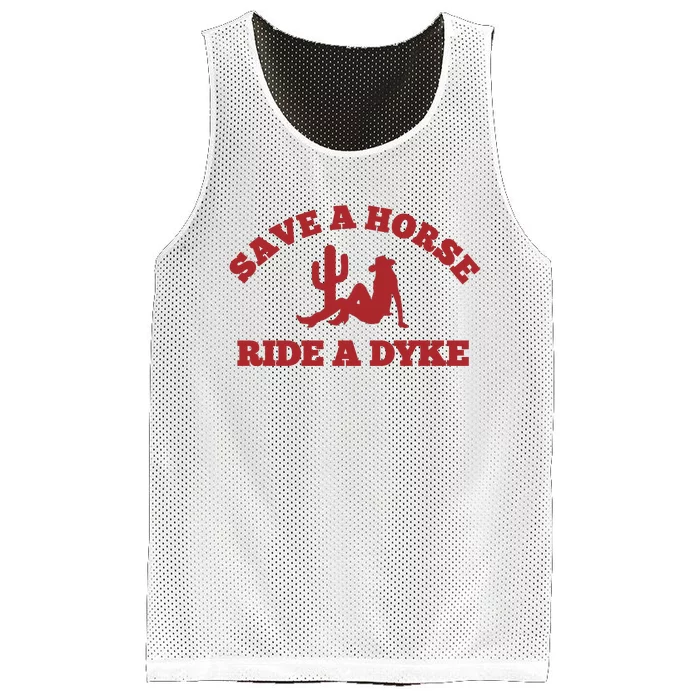 Save A Horse Ride A Dyke Mesh Reversible Basketball Jersey Tank