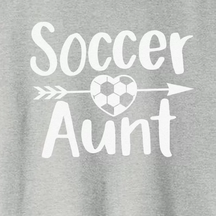 Soccer Aunt Heart Sport Lover Auntie Mother's Day Women's Crop Top Tee