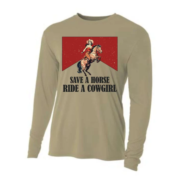 Save A Horse Ride A Cowgirl Cooling Performance Long Sleeve Crew