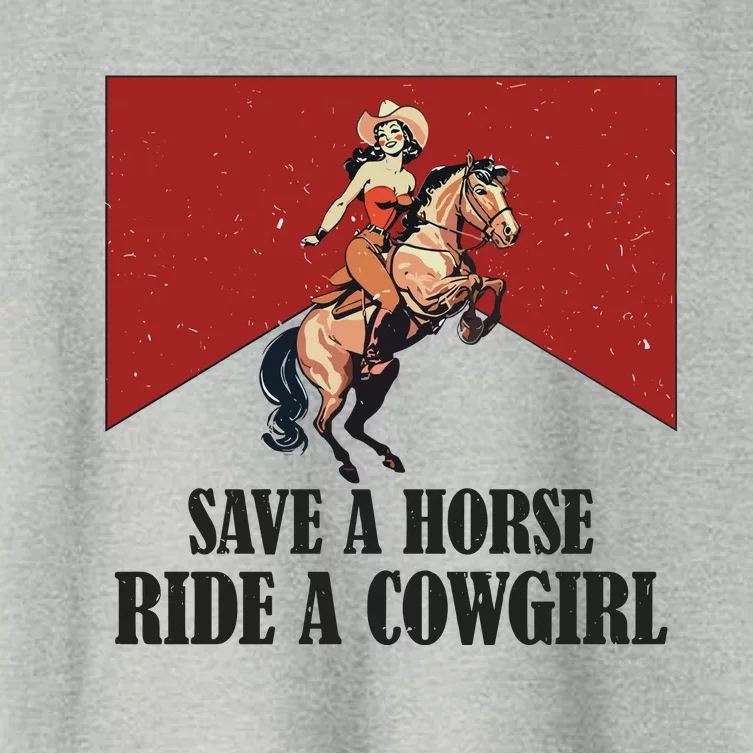 Save A Horse Ride A Cowgirl Women's Crop Top Tee