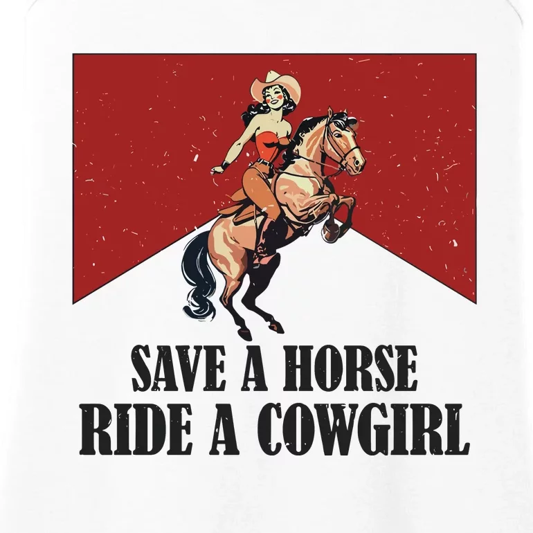 Save A Horse Ride A Cowgirl Ladies Essential Tank