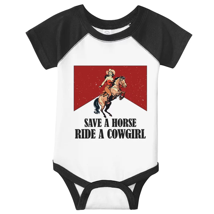 Save A Horse Ride A Cowgirl Infant Baby Jersey Bodysuit