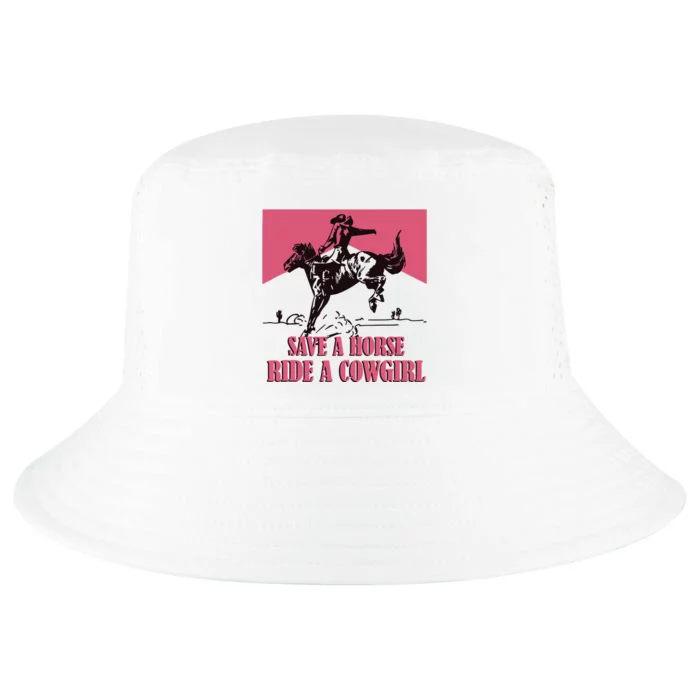 Save A Horse Ride A Cowgirl Lesbian Cool Comfort Performance Bucket Hat