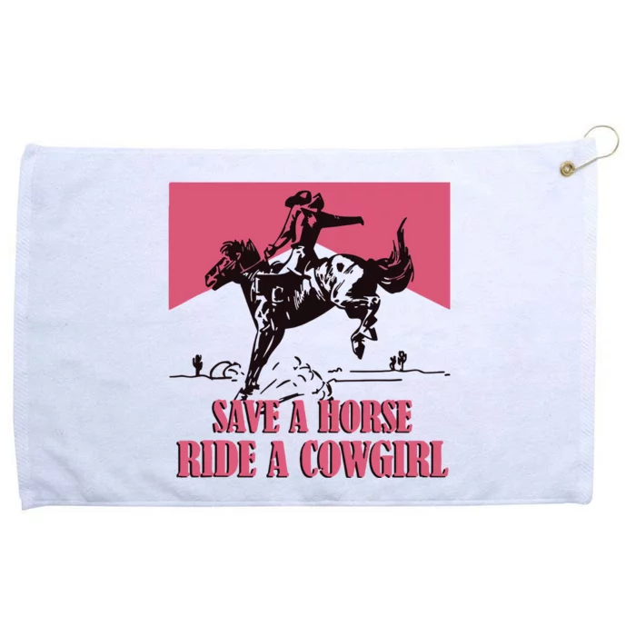 Save A Horse Ride A Cowgirl Lesbian Grommeted Golf Towel