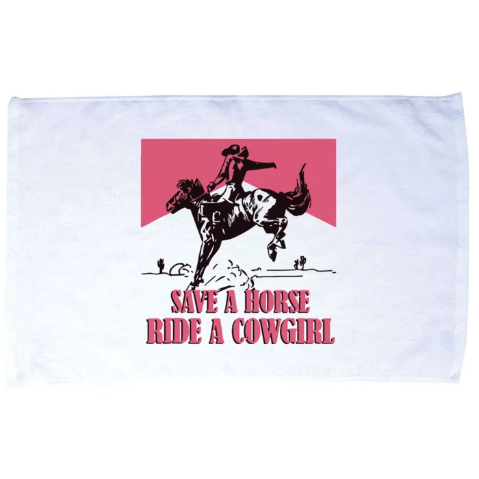 Save A Horse Ride A Cowgirl Lesbian Microfiber Hand Towel